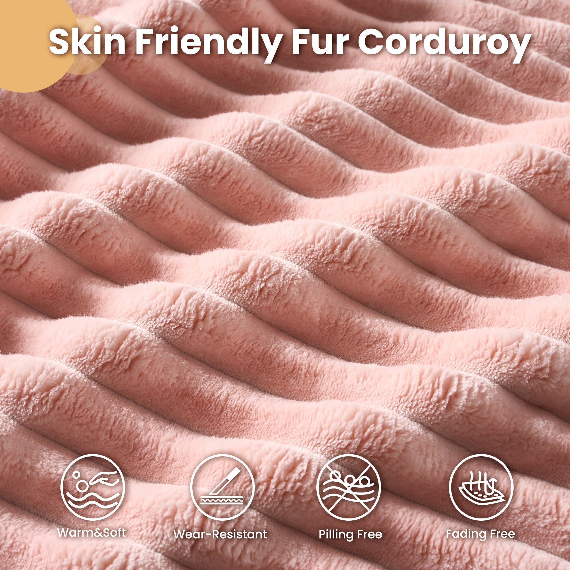 OVIOS 59" O-Shape Modular Couch, Plush Corduroy Fabric, No Assembly Required