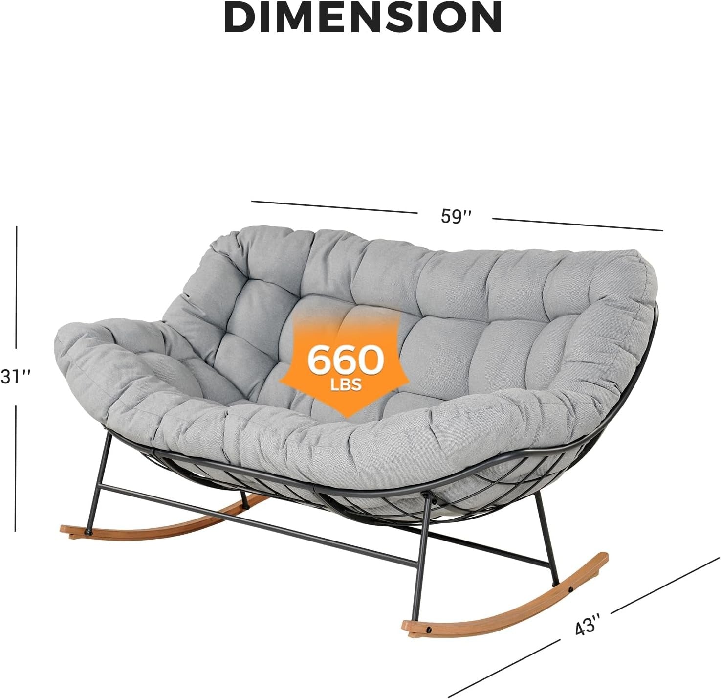 Outdoor Double Rocking Chair